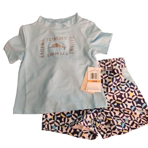 Tommy Bahama Kids Printed 2 Piece Rashguard Swimset Size 12 months - Picture 2 of 9